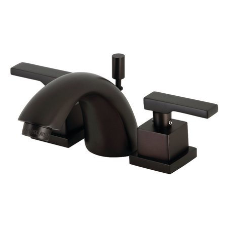 KINGSTON BRASS KS2955QLL Mini-Widespread Bathroom Faucet, Oil Rubbed Bronze KS2955QLL